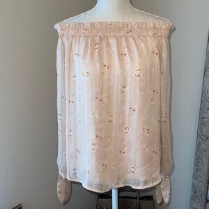 WAYF Woman’s off shoulder Tie Sleeve Blouse-Size S